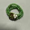 Chinese style green  floral beads bracelet