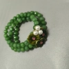 Chinese style green  floral beads bracelet