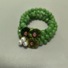 Chinese style green  floral beads bracelet