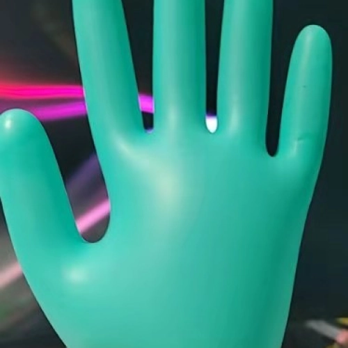 green color nitrile gloves customized gloves OEM